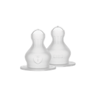 Set 2 tetine pentru biberon Bibs Silicon cu flux mediu - 4