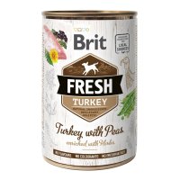 BRIT Fresh, Curcan cu Mazăre, conservă hrană umedă conținut redus cereale câini, (în aspic), 400g - 2