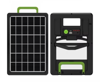 Panou solar 15W cu acumulator 1200mAh GD100S portabil cu mufe pentru incarcare devideuri 29x19cm - 1