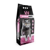 Asternut Pisica WONDERWHITE 5 kg cu aroma de Pudra de Talc - 1
