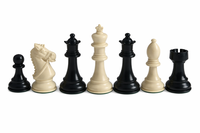 Set de sah Staunton 6 Royal Crest din ABS, kh 95mm - 1