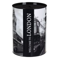 Pusculita metalica, london, negru, 16 x 21cm - 3