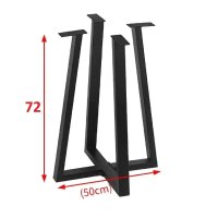 Picioare pentru masa rotunda metal, Homs, Negru, 50x72 cm, 30704 - 1