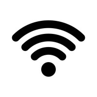 Set de Stickere Avertizare Wifi Negre, 12x12 cm, 4 Bucati - 1