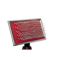 Perie pentru caini si pisici CAMON cu dinti de otel si varfuri rotunjite, S, 4.5x6cm - 4