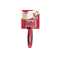 Perie pentru caini si pisici CAMON cu dinti de otel si varfuri rotunjite, S, 4.5x6cm - 2
