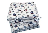 Set de aparatori pufoase h35 pat 140x70 cm DeLuxe Barcute pe alb - 1