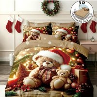 Lenjerie de Pat Mos Craciun 180x200 Frosty V53 - 6 Piese Dormy - 1