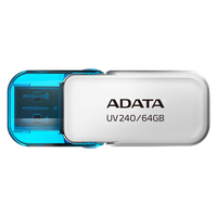 ADATA UV240 64GB USB Flash Drive, USB 2.0, White - 3