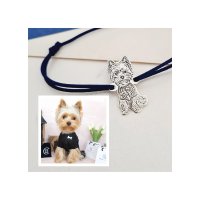 Bratara caine iubit - Personalizare cu poza - Argint 925 - Snur reglabil, diverse culori - 1