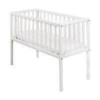 Patut mic co-sleeping din lemn Classic Alb 90 x 40 cm - 10