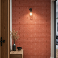 Tapet Autoadeziv Caramida Rosie 3D, Dimensiuni 70x77cm pentru Decorare Perete - 1