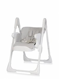 Scaun de masa pliabil 2 in 1, ajustabil pe inaltime, cu centura de siguranta si 2 tavite, Colibro Noto Dove - 3