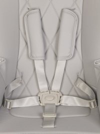 Scaun de masa pliabil 2 in 1, ajustabil pe inaltime, cu centura de siguranta si 2 tavite, Colibro Noto Dove - 6