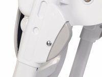Scaun de masa pliabil 2 in 1, ajustabil pe inaltime, cu centura de siguranta si 2 tavite, Colibro Noto Dove - 9