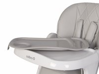 Scaun de masa pliabil 2 in 1, ajustabil pe inaltime, cu centura de siguranta si 2 tavite, Colibro Noto Dove - 10