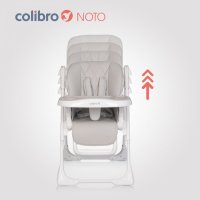 Scaun de masa pliabil 2 in 1, ajustabil pe inaltime, cu centura de siguranta si 2 tavite, Colibro Noto Dove - 21
