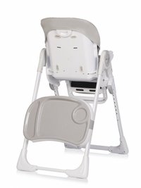 Scaun de masa pliabil 2 in 1, ajustabil pe inaltime, cu centura de siguranta si 2 tavite, Colibro Noto Dove - 23