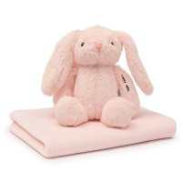 Set cadou Baby Mix cu iepuras roz si prosop, in cutie de carton, Pink - 1