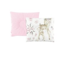 Perna Profilata pentru Bebelusi MimiNu, Sweet Deer Pink, Cu Doua Fete, Anti-Soc, 23x26 cm - 1