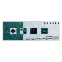 Brau ceramic decorativ Zafra Verde 7.5 x 20 pentru baie si bucatarie - 1