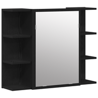 Set mobilier baie 3 piese, lemn ingineresc, finisaj stejar negru - 5
