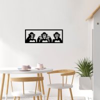 Tablou Metalic Three Negru 70x25 cm - Design Modern si Durable - 4