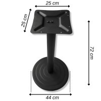 Picioare metalice negre pentru mese 70x70 cm - 1