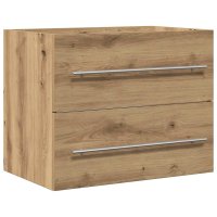 Dulap de baie pentru chiuveta din lemn prelucrat Stejar Artisan - 1