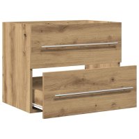 Dulap de baie pentru chiuveta din lemn prelucrat Stejar Artisan - 5