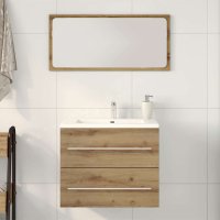 Dulap de baie pentru chiuveta din lemn prelucrat Stejar Artisan - 2