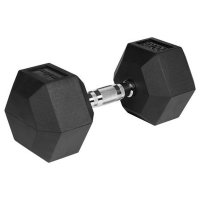 Gantera REBEL ACTIV RBA-2325-20, 20kg din Fonta Cauciucata, Negru - 1