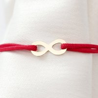 Bratara Infinit din Aur Galben 14K cu Snur Reglabil - 1