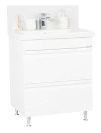 Set Baza front MDF si Lavoar seria 786, cu sertare, 70 cm, alb - 1