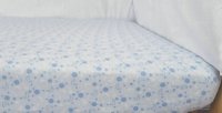 Set cearceafuri Blue Moon patut bebelus cu elastic din bumbac 63x127 cm KidsDecor - 5