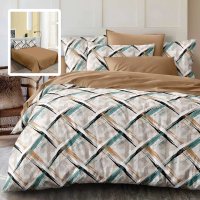 Lenjerie de pat din finet 6 piese (m431) cu imprimeuri elegante - 1