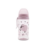 Biberon Lorelli My Friend Mellow Rose, 360 ml, cu tetina lata si clips lateral, 6 luni+ - 1