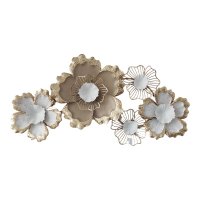 Decoratiune de perete din metal Vogene Pako World Auriu 90.5x47x7 cm - 1