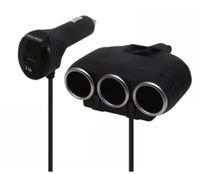 Priza auto Olesson 1634 12V/24V cu 4 porturi 120W negru - 1