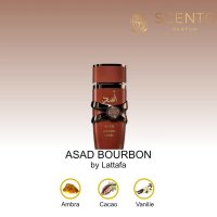 Asad Bourbon by Lattafa - Apa de parfum pentru barbati, 100ml - Original Dubai - 1