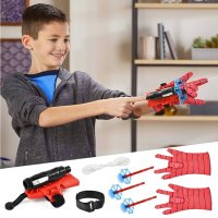 Manusi Spiderman cu ventuze,sfoara si lansator, IdeallStore®, rosu - 3