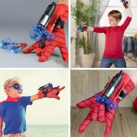 Manusi Spiderman cu ventuze,sfoara si lansator, IdeallStore®, rosu - 6