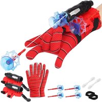Manusi Spiderman cu ventuze,sfoara si lansator, IdeallStore®, rosu - 2