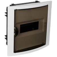 Tablou electric Solera Arelos 5108PF, 8 module, incastrat, IP40, 247x249x99 mm, plastic, usa fumurie, rama alba - 1