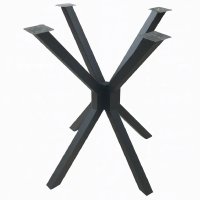 Picioare pentru masa rotunda sau patrata metal, culoare negru,70 cm - 1