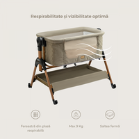 Patut co-sleeper Onino Nest.me Misty taupe - 7