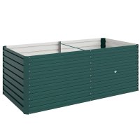 Jardiniera Outsunny din otel galvanizat pentru exterior - 160 x 80 x 60 cm, verde - 1