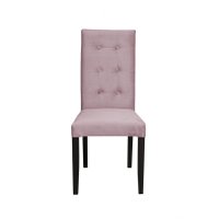 Scaun living TEO LUX, picioare lemn wenge, stofa roz pudra, 46x60x98 cm - 1