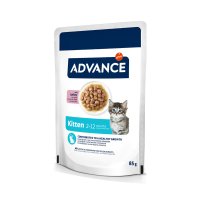 ADVANCE Kitten cu Curcan, Hrana Umeda pentru Pisici Junior in Sos, Plic de 85 g - 1