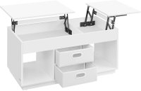 Masa de cafea extensibila Vasagle Alb 100x50x48.5 cm - 1